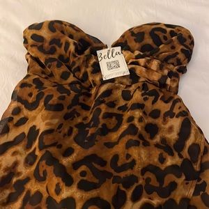 Leopard mesh maxi dress from Bella Barnett